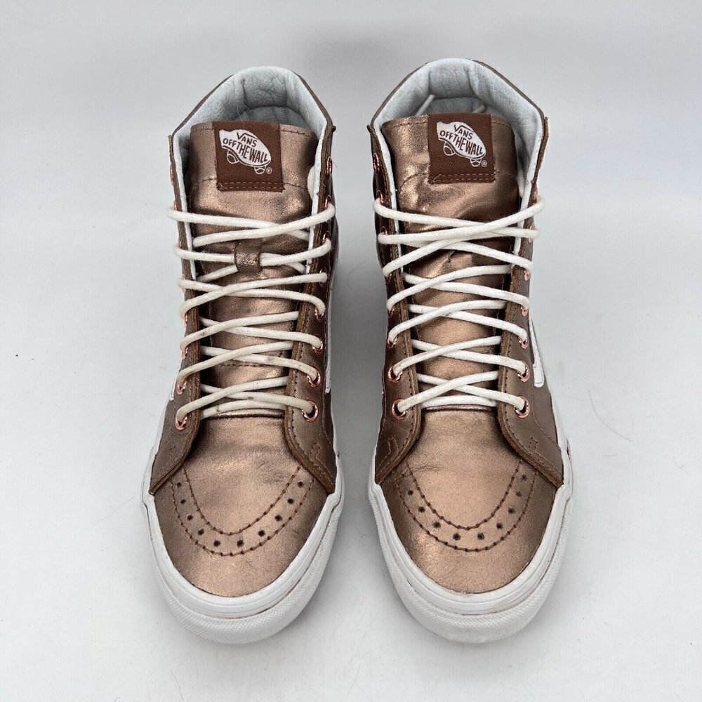 Vans Off The Wall Unisex Size 7M 8.5W Sneaker Shoes Metallic Gold 721277 - Picture 4 of 12